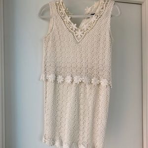 White Topshop Floral Mini Dress